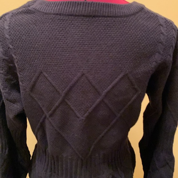 NWOT Solid Crew Neck Sweater Dress, Casual Long Sleeve Knitted Mini Dress - Picture 8 of 10